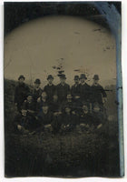 Tintype Group Photograph of Sixteen Men