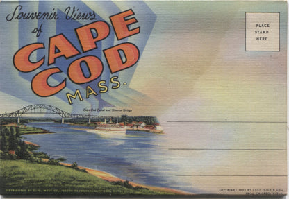 Cape Cod, Massachusetts Vintage Souvenir Postcard Folder