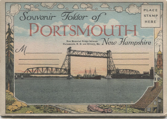 Portsmouth, New Hampshire Vintage Souvenir Postcard Folder