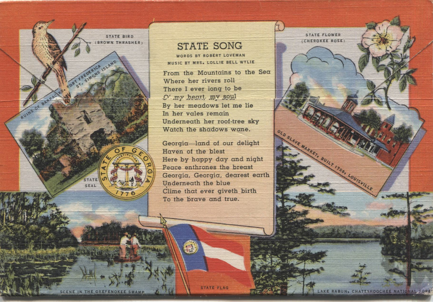 Georgia "The Empire State of the South" Vintage Souvenir Postcard Folder