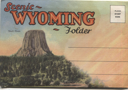 Wyoming Vintage Souvenir Postcard Folder
