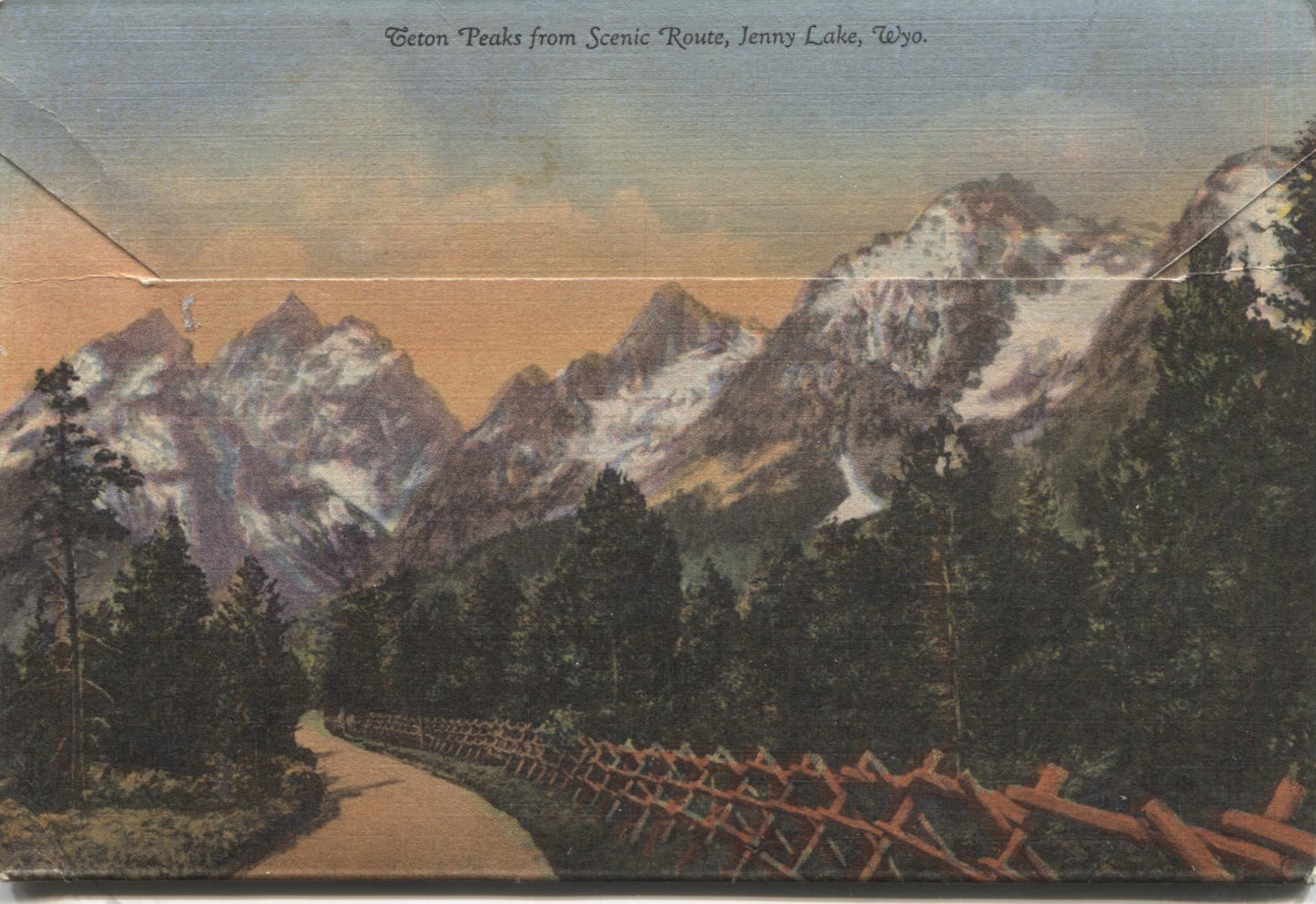Wyoming Vintage Souvenir Postcard Folder