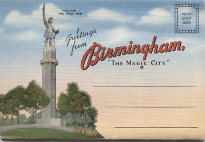 Birmingham, Alabama "The Magic City" Vintage Souvenir Postcard Folder