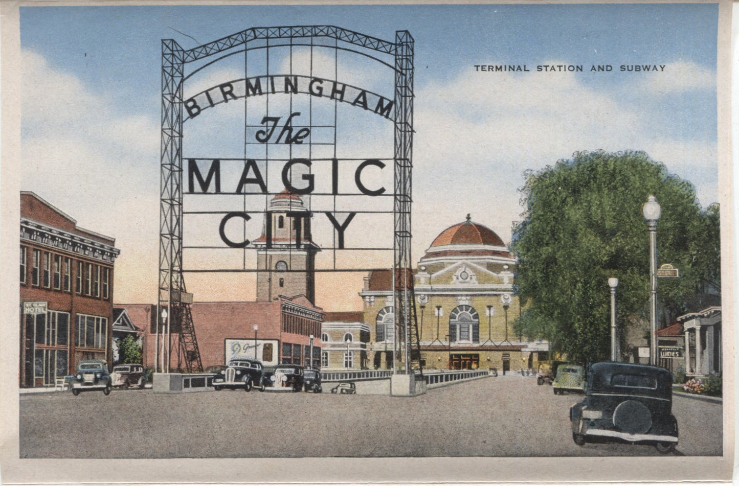 Birmingham, Alabama "The Magic City" Vintage Souvenir Postcard Folder