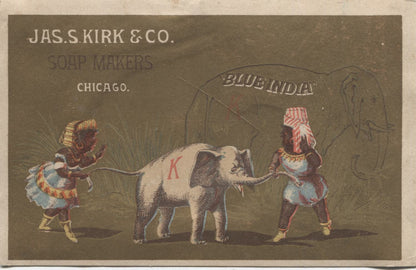 Jas. S. Kirk & Co. Soap Makers Antique Trade Card, Chicago IL - 5" x 3.25"