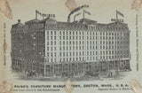 Paine's Furniture Manufactory Antique Trade Card, Boston, MA - 5.5 x 3.5"
