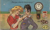 Leap Year 1908 "Don't You Think Its Time to Marry?" Vintage Postcard
