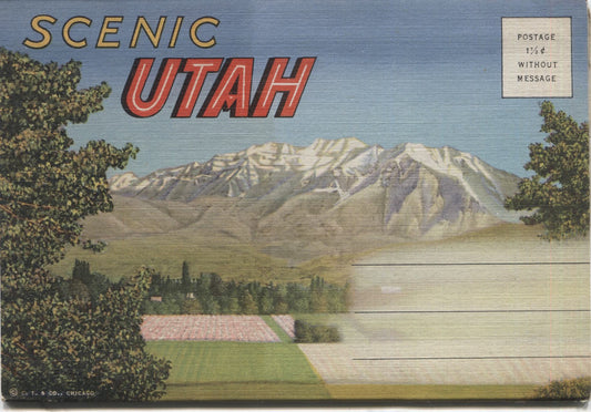 Utah Vintage Souvenir Postcard Folder