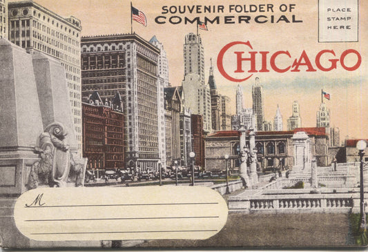 Chicago, Illinois Vintage Souvenir Postcard Folder