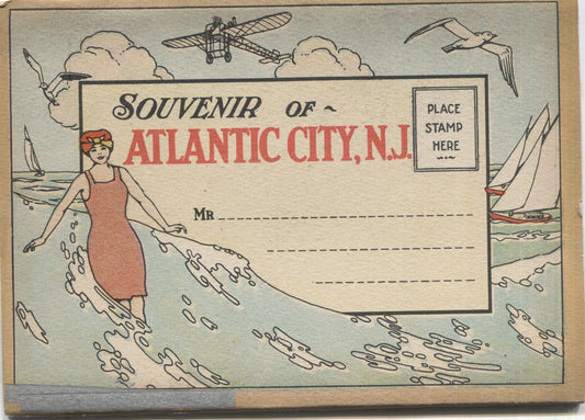 Atlantic City, New Jersey Vintage Souvenir Postcard Folder