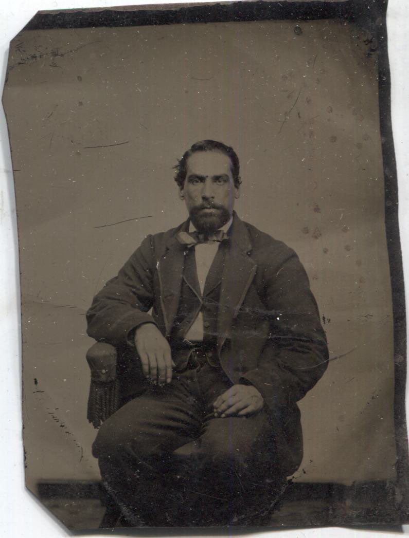 Tintype Photograph of Seated Man with a Beard