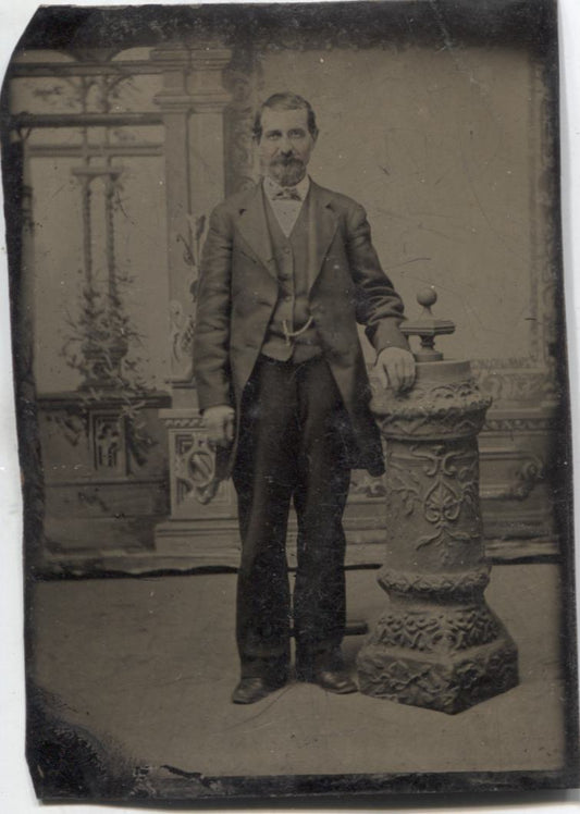 Tintype Photograph of a Grinning Bearded Man