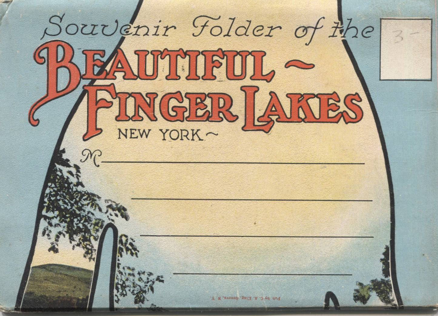 Finger Lakes, New York Vintage Souvenir Postcard Folder