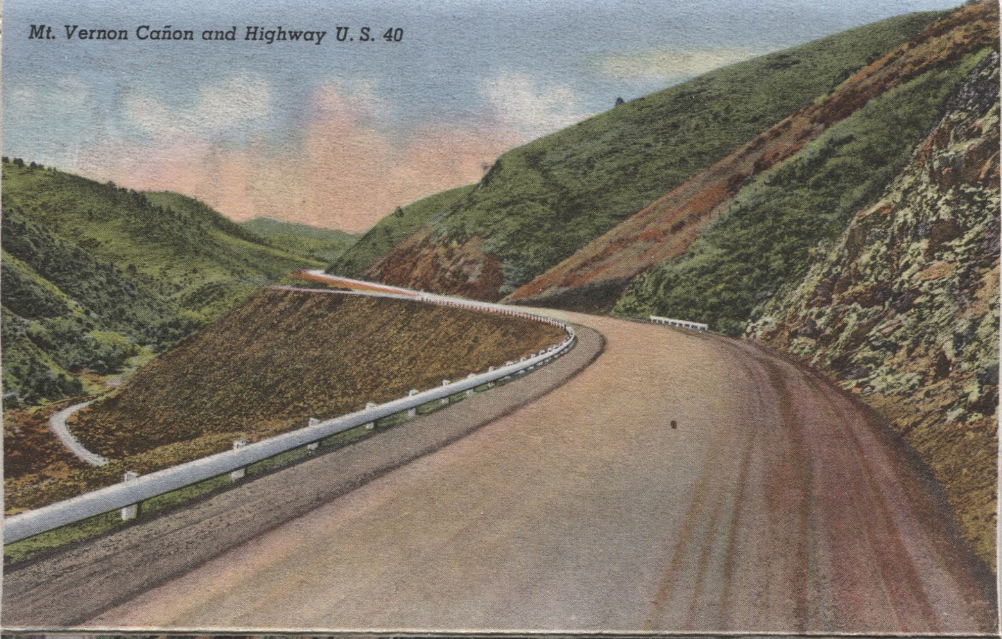 Highway U.S. 40 "The Victory Highway" Vintage Souvenir Postcard Folder