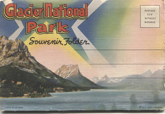 Glacier National Park, Montana Vintage Souvenir Postcard Folder