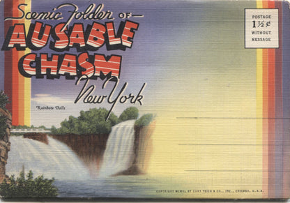 Ausable Chasm, New York Vintage Souvenir Postcard Folder