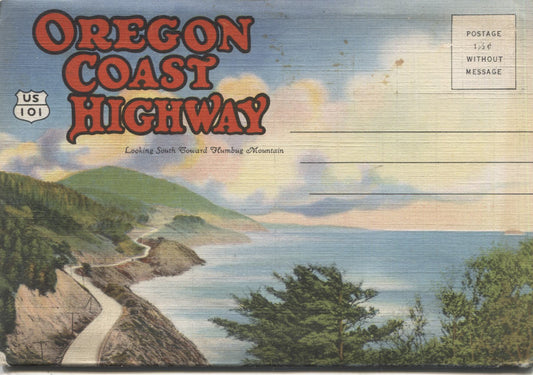 Oregon Coast Highway Vintage Souvenir Postcard Folder