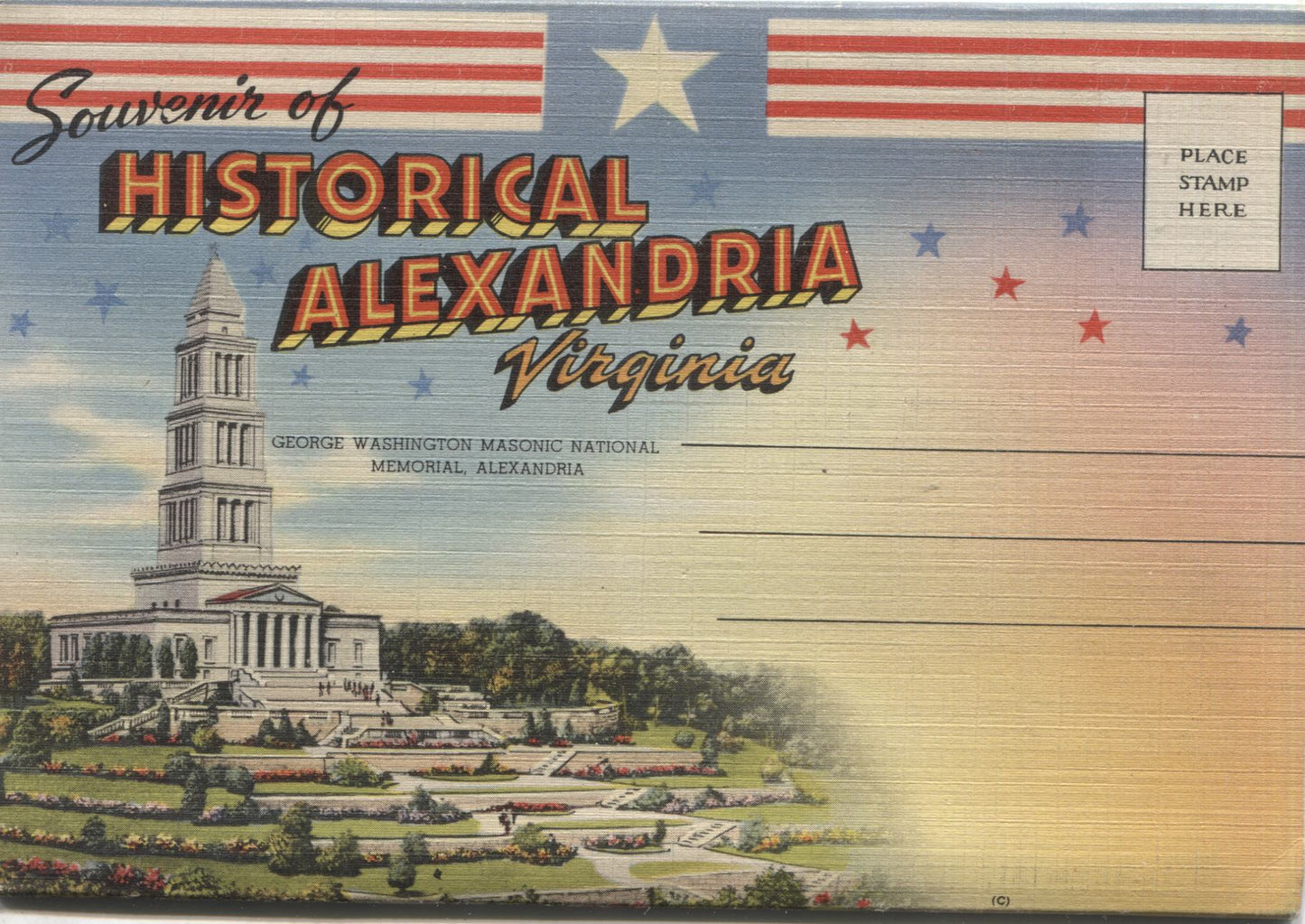 Alexandria, Virginia Vintage Souvenir Postcard Folder