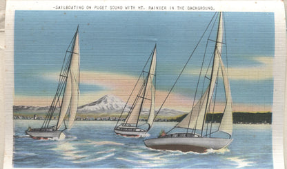 Puget Sound, Washington Vintage Souvenir Postcard Folder