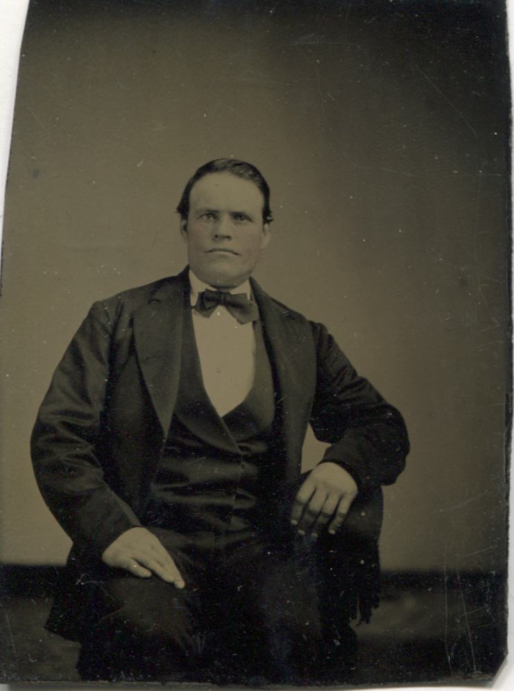 Tintype Photograph of a Seated Well Dressed Gentleman